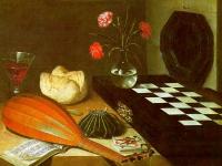 Baugin, Lubin - Graphic The Five Senses (Still-Life with Chessboard)